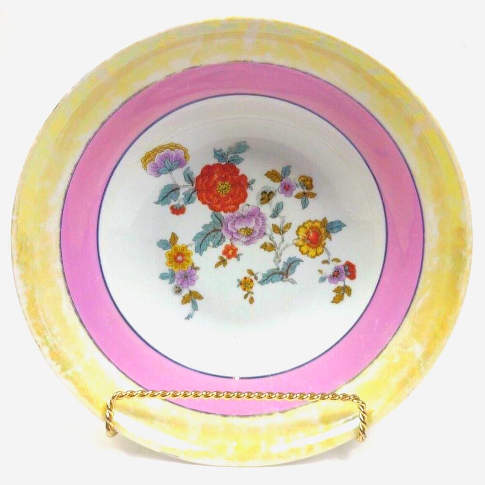 Vintage Lusterware Bowl Decorative Floral Registered Celebrate Made in Germany